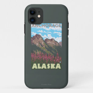 Fireweed & Mountains - Anchorage, Alaska iPhone 11 Case