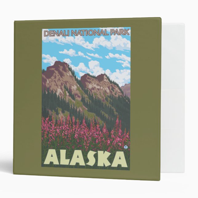 Fireweed & Mountains - Denali Nat'l Park, Binder (Front/Inside)