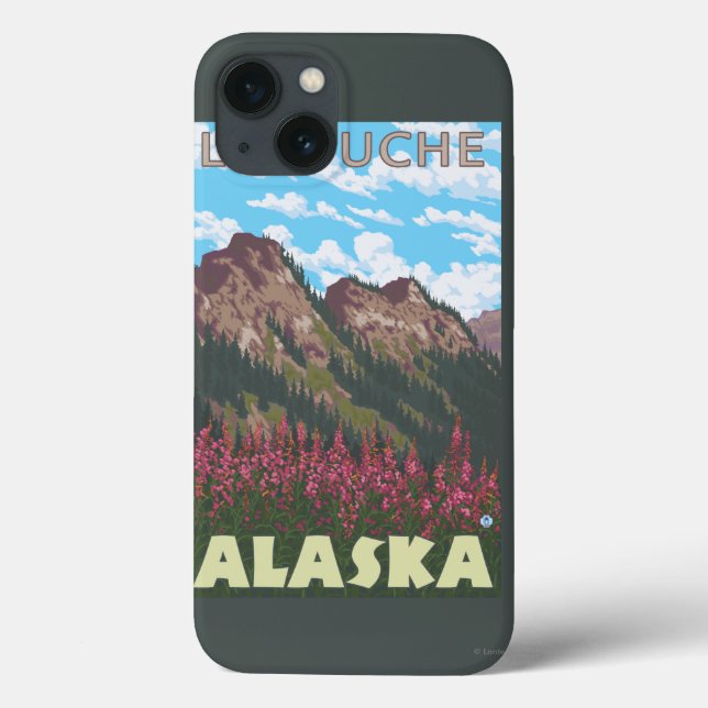 Fireweed & Mountains - Latouche, Alaska Case-Mate iPhone Case (Back)