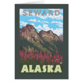 Fireweed & Mountains - Seward, Alaska (Front)