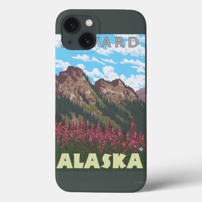 Fireweed & Mountains - Seward, Alaska Case-Mate iPhone Case (Back)