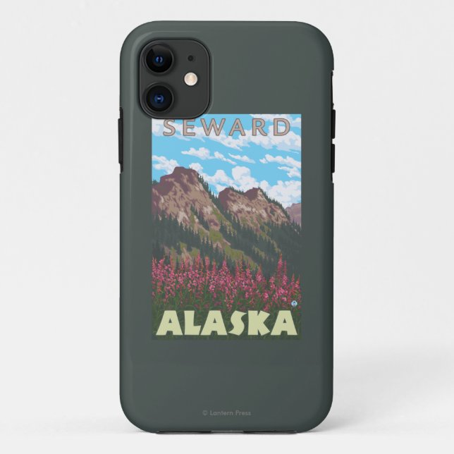 Fireweed & Mountains - Seward, Alaska Case-Mate iPhone Case (Back)
