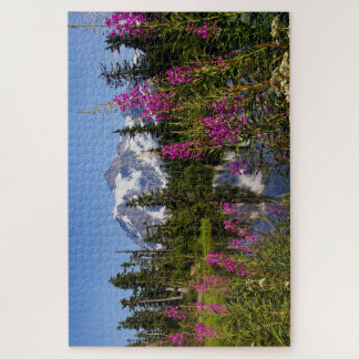 fireweed, picture lake, and mt shuksan jigsaw puzzle