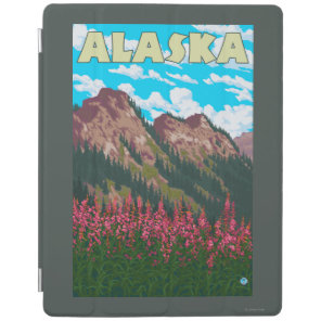 Fireweed with Mountains Vintage Travel Poster iPad Smart Cover