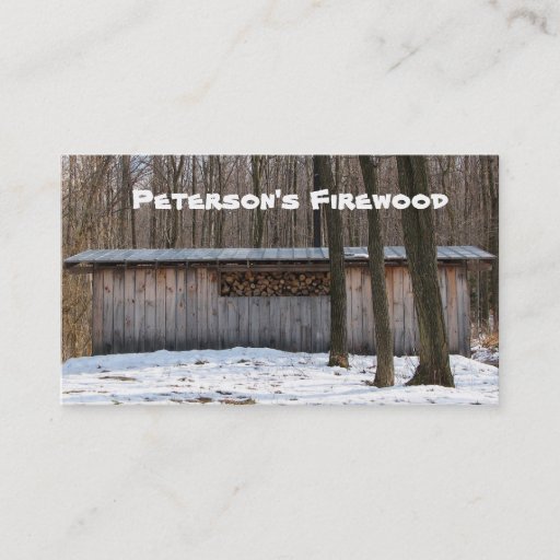 Customizable Firewood Business Card Template