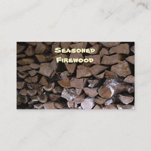 Customizable Firewood Business Card