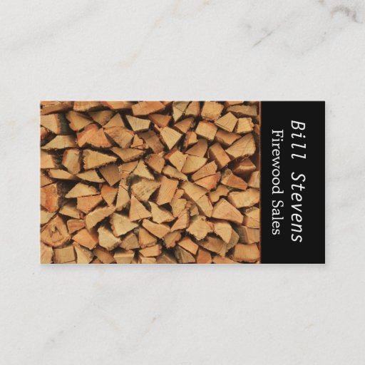 Customizable Firewood Business Card Templates