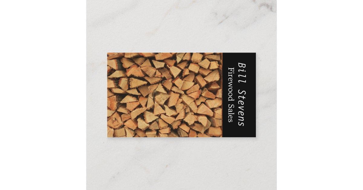 Firewood Business Card Zazzle