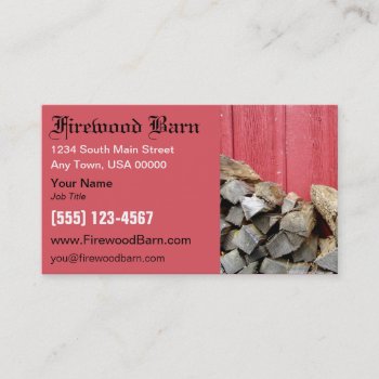 Firewood Business Card by Sandpiper_Designs at Zazzle