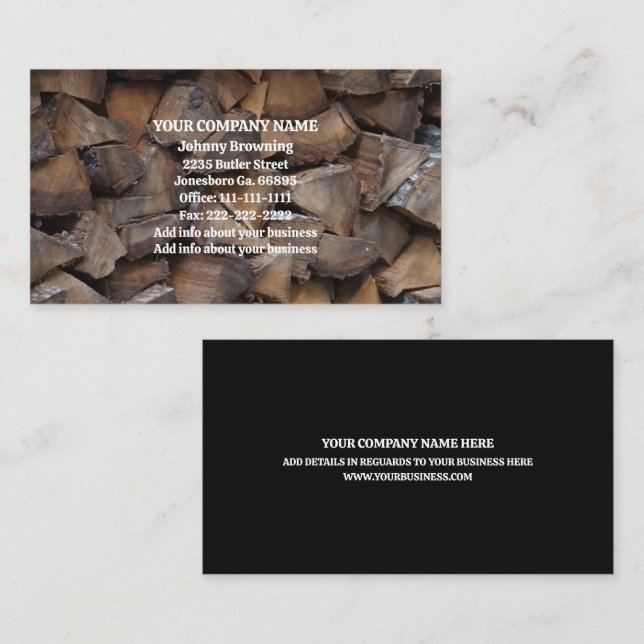 Firewood Business Card (Front/Back)
