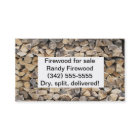 Firewood business card