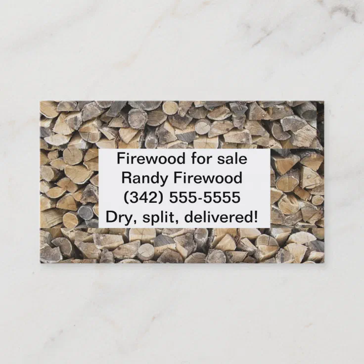 firewood business cards