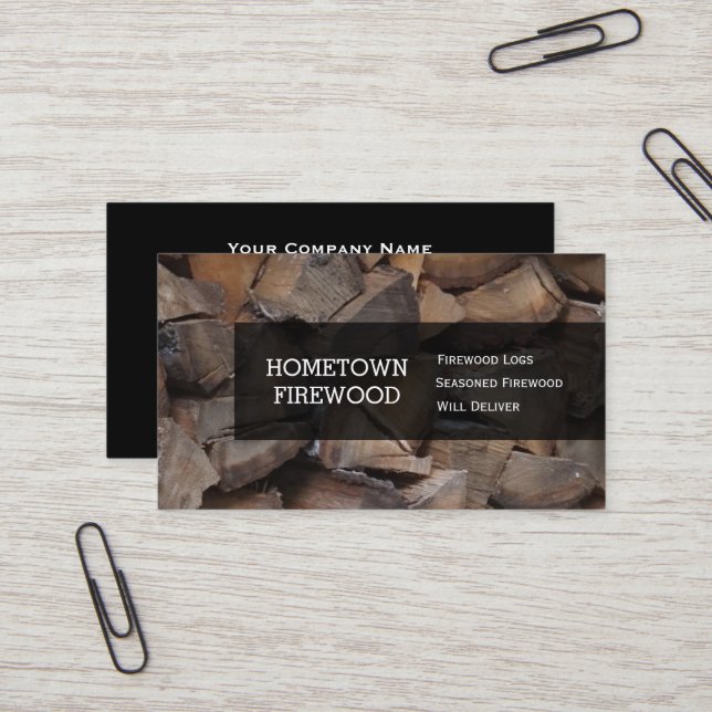 Firewood Business Cards (Front/Back In Situ)