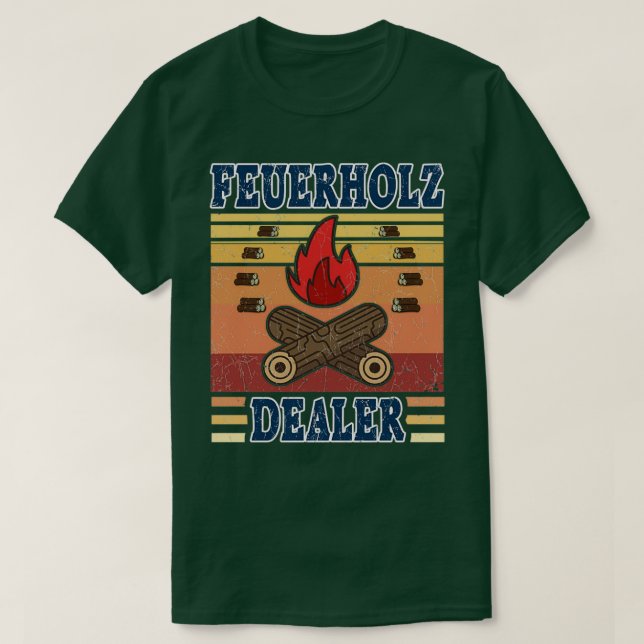 Firewood Dealer Farmer Vintage Firewood  T-Shirt (Design Front)