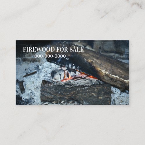 Firewood For Sale Business Card
