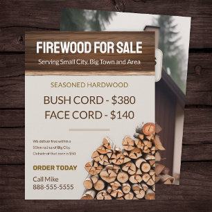 Firewood For Sale Business Flyer Template