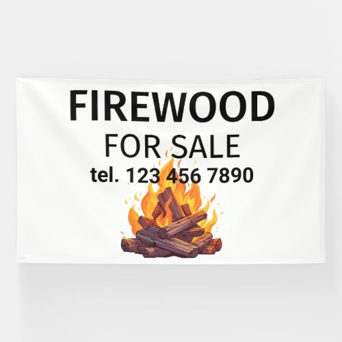 Firewood For Sale Professional Small Business  Banner