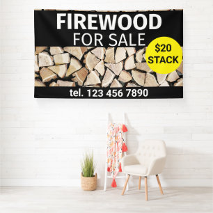 Firewood For Sale Professional Small Business Banner