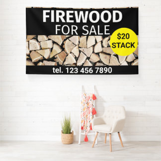 Firewood For Sale Professional Small Business Banner