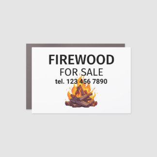 Firewood For Sale Professional Small Business Car Magnet
