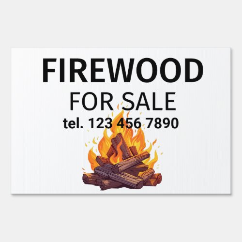 Firewood For Sale Professional Small Business  Sign