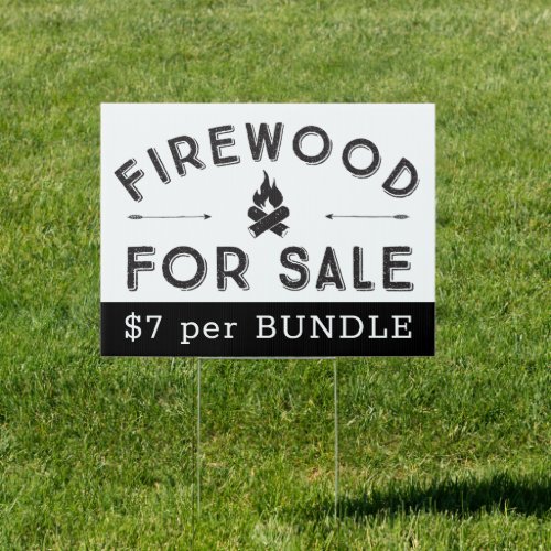 Firewood For Sale Small Business Yard Sign