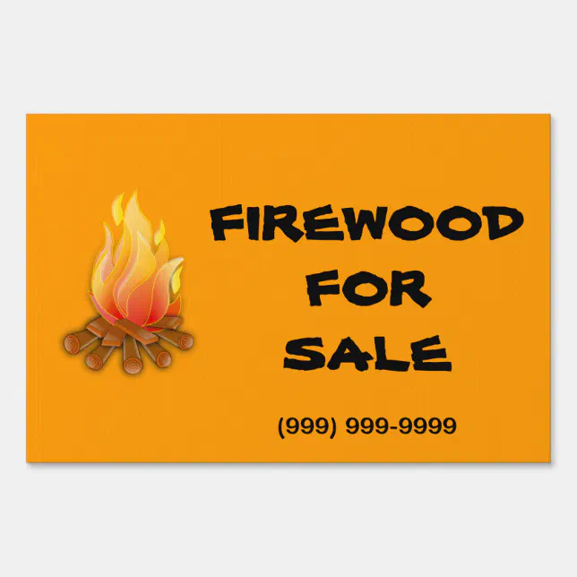 Firewood For Sale Yard Sign | Zazzle