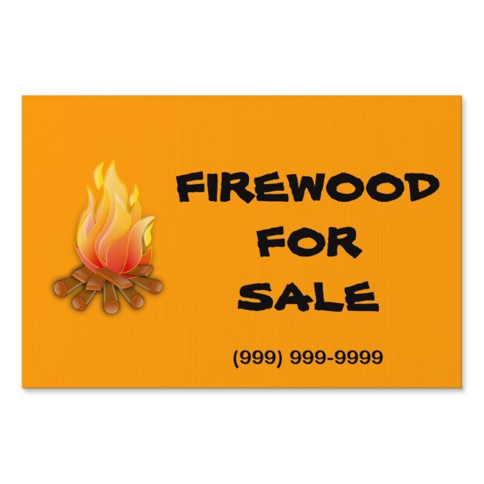 Firewood For Sale Yard Sign