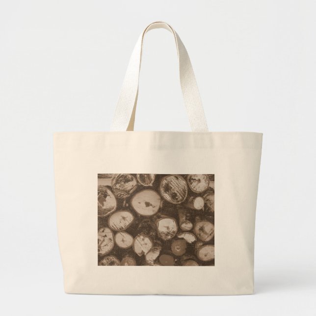 Firewood Large Tote Bag (Front)