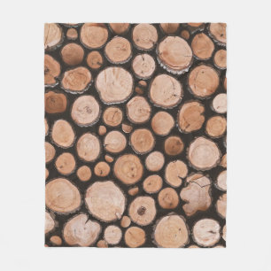 Firewood Logs Fleece Blanket