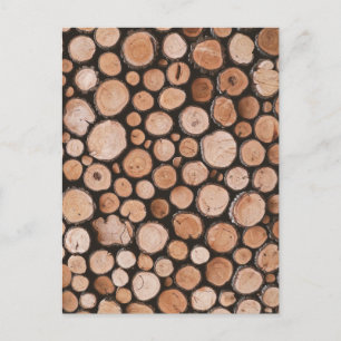 Firewood Logs Postcard