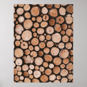 Wood Logs Poster