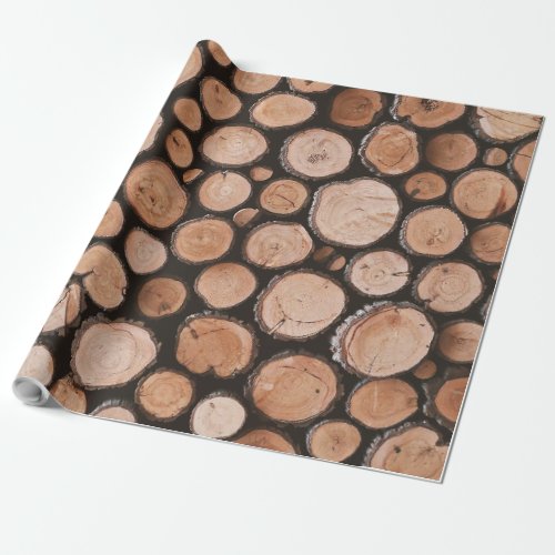 Firewood Logs Wrapping Paper