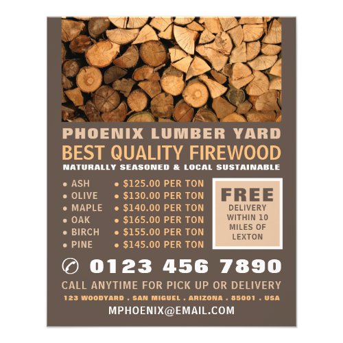 Firewood LumberTimberWood Yard Flyer