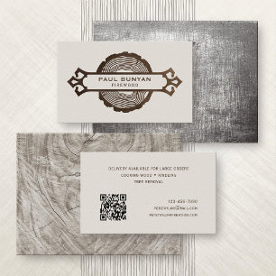 Firewood Lumberjack Tree Service Business Card