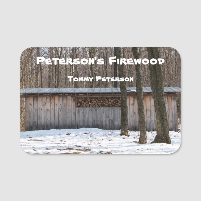 Firewood Name Tag