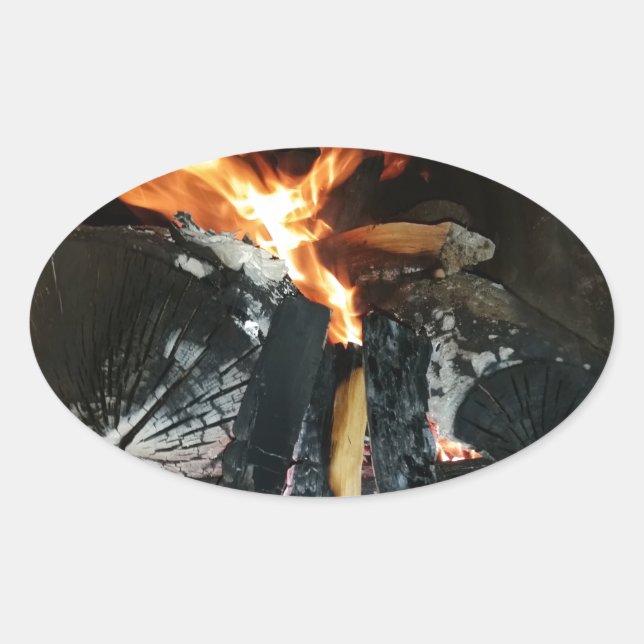 Firewood Oval Sticker (Front)