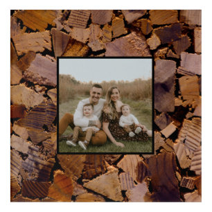 Firewood rustic cabin wood grain tree bark pattern acrylic print