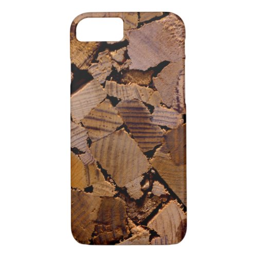 Firewood rustic cabin wood grain tree bark pattern iPhone 87 case