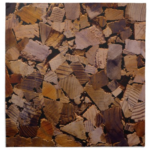 Firewood rustic cabin wood grain tree bark pattern cloth napkin