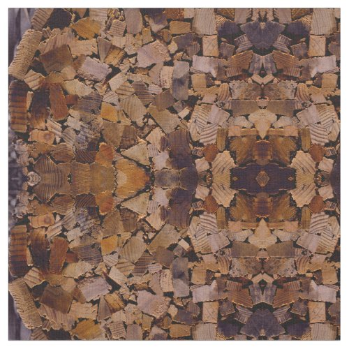 Firewood rustic cabin wood grain tree bark pattern fabric