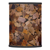 Firewood rustic cabin wood grain tree bark pattern lamp shade (Left)