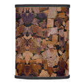 Firewood rustic cabin wood grain tree bark pattern lamp shade (Right)