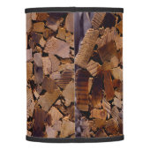 Firewood rustic cabin wood grain tree bark pattern lamp shade (Back)