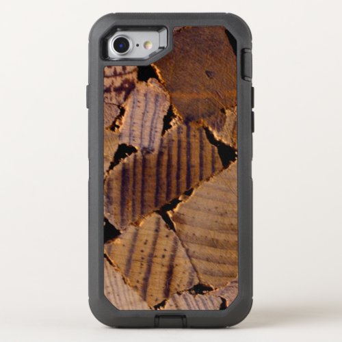 Firewood rustic cabin wood grain tree bark pattern OtterBox defender iPhone SE87 case