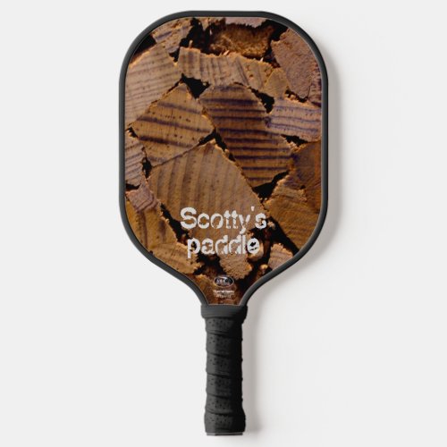 Firewood rustic cabin wood grain tree bark pattern pickleball paddle