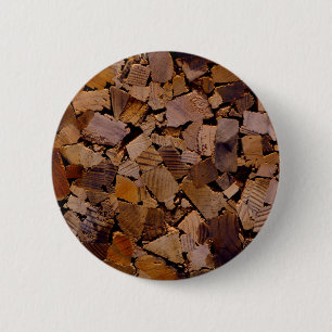 Firewood rustic cabin wood grain tree bark pattern pinback button