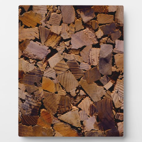 Firewood rustic cabin wood grain tree bark pattern plaque