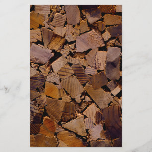 Firewood rustic cabin wood grain tree bark pattern stationery