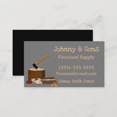  Firewood Supply  Business Card